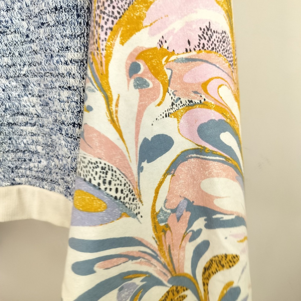 Saturday Sunday Anthropologie Flora Printed Sweatshirt XS Oversize dolman Sleeve - Picture 6 of 11